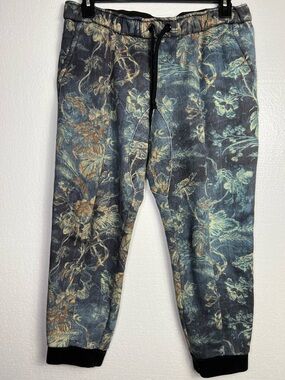 Gary Graham 422 fleece lined printed sheet style joggers outdoor size XL